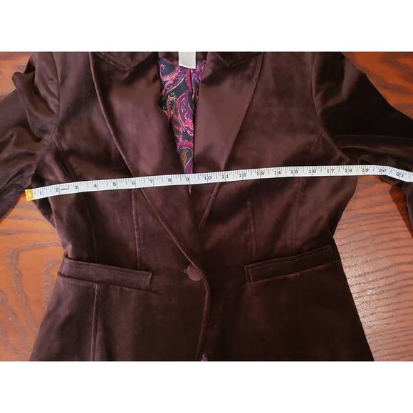 Worthington Brown One Button Up Long Sleeved Blazer Suit Jacket - Picture 7 of 7